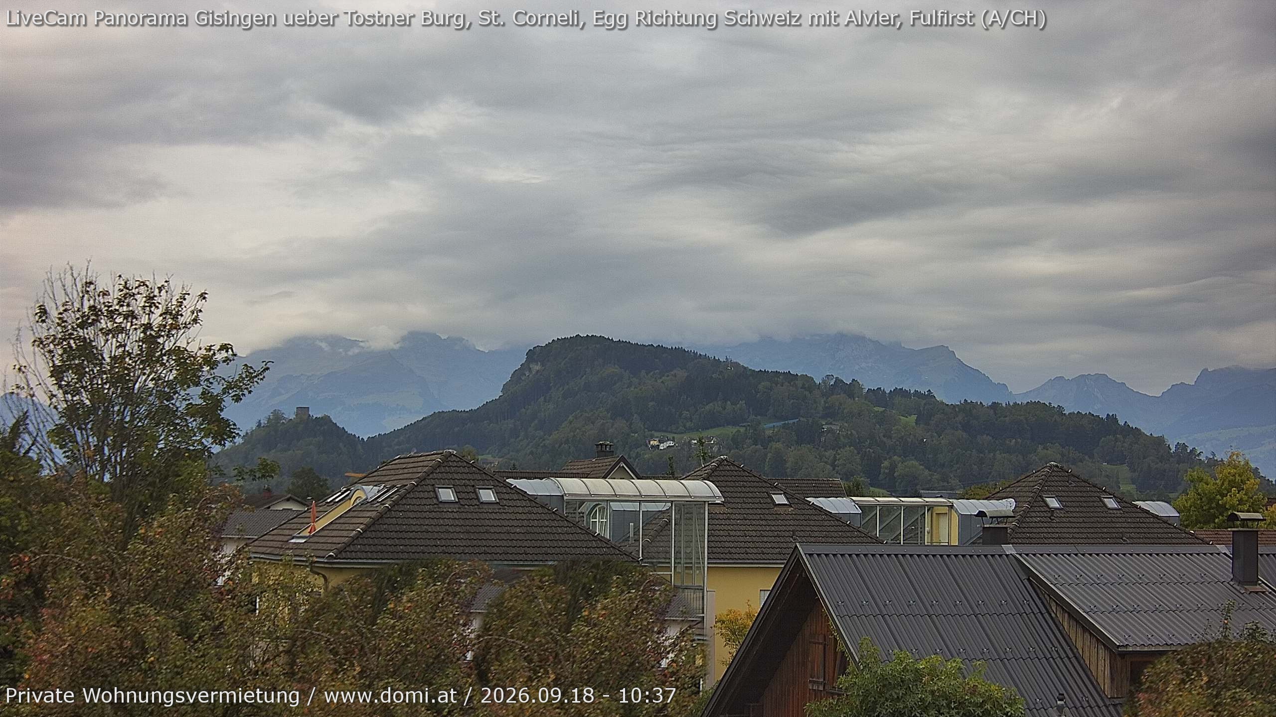 Archiv Foto Webcam Ausblick von Gisingen in Feldkirch auf Alvier und Fulfirst