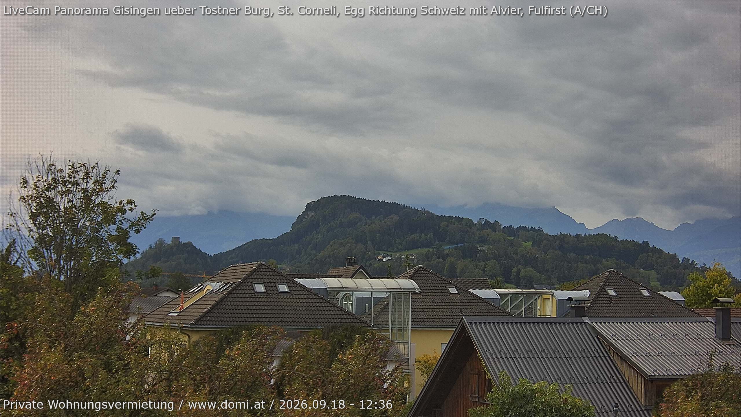 Archiv Foto Webcam Ausblick von Gisingen in Feldkirch auf Alvier und Fulfirst