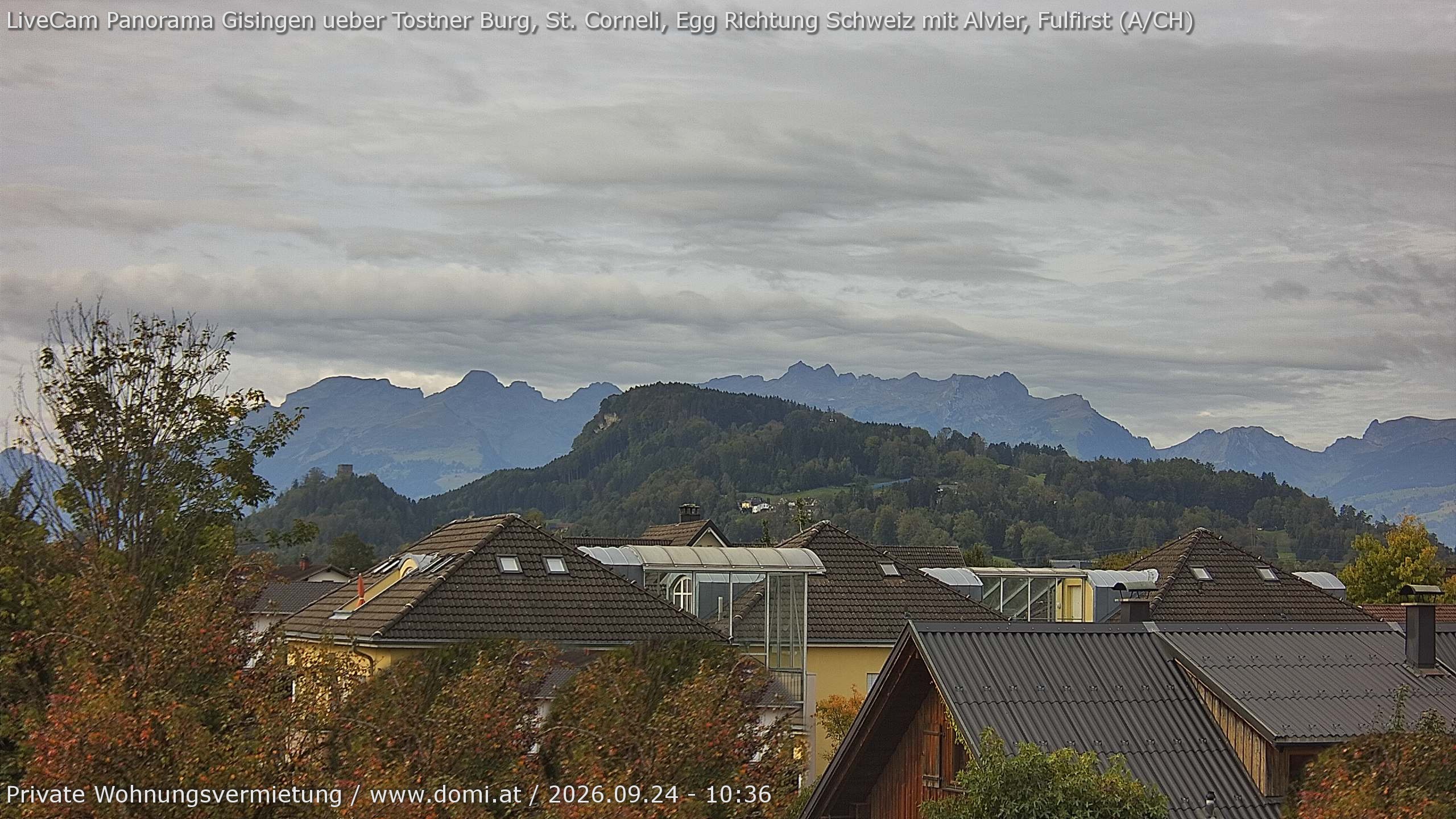 Archiv Foto Webcam Ausblick von Gisingen in Feldkirch auf Alvier und Fulfirst