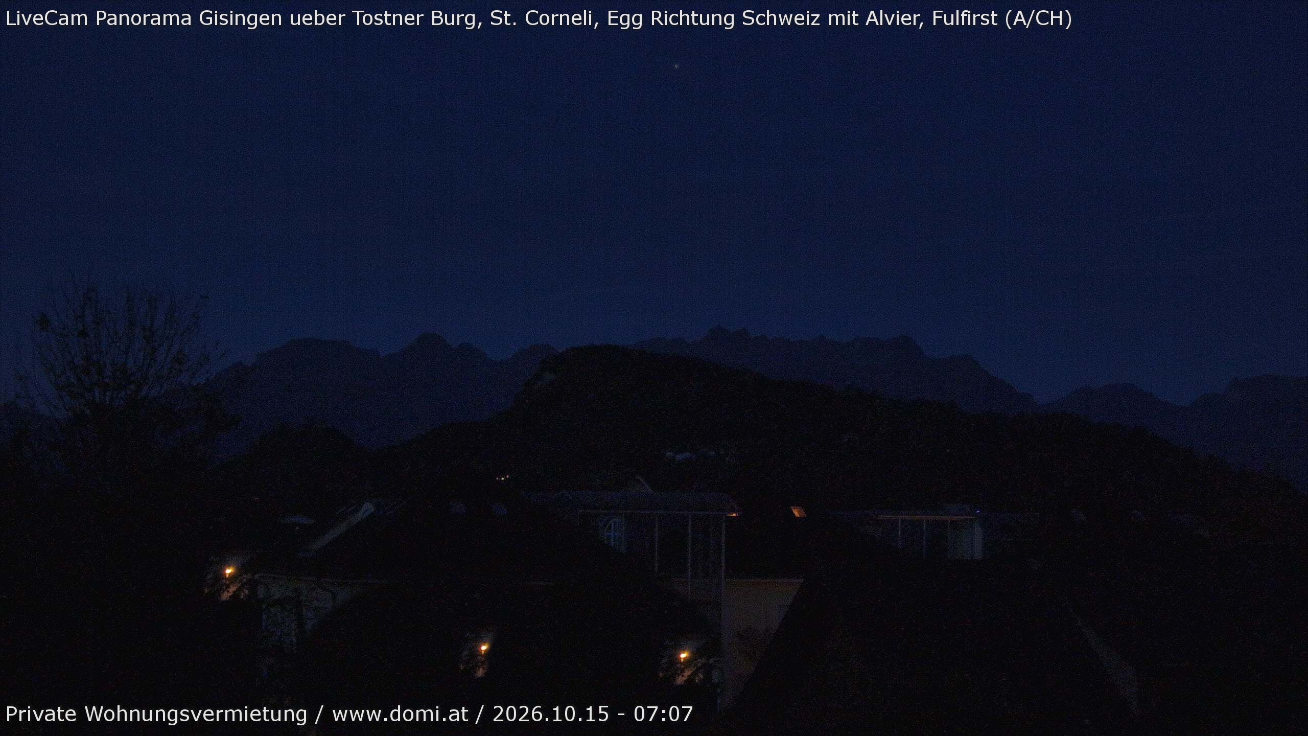 Archiv Foto Webcam Ausblick von Gisingen in Feldkirch auf Alvier und Fulfirst