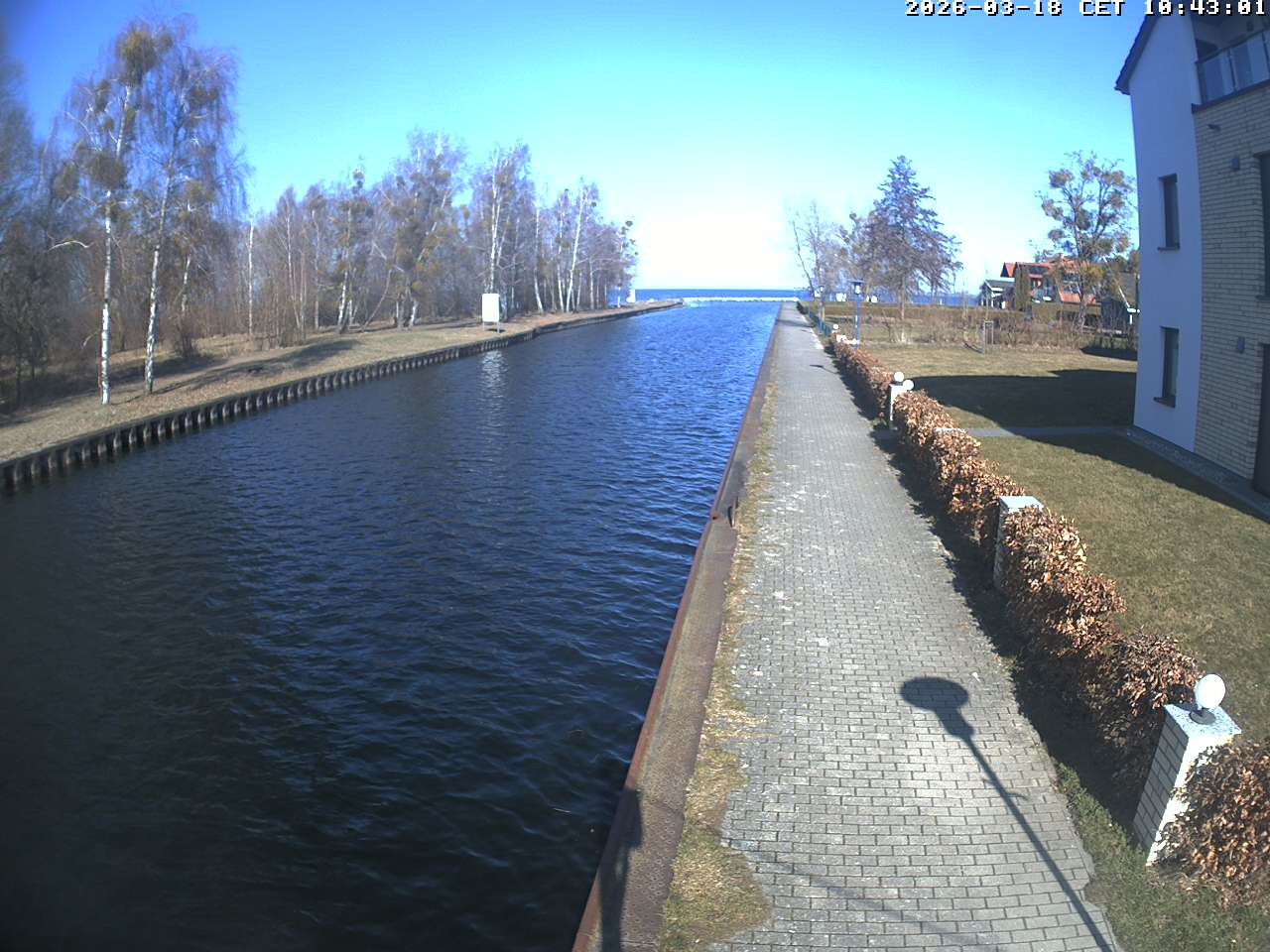 Archiv Foto Webcam Hafendorf Müritz: Kanal vom Claassee zur Müritz