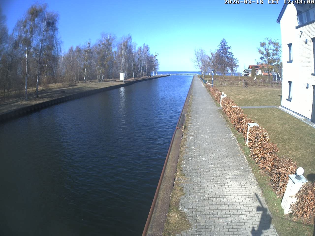 Archiv Foto Webcam Hafendorf Müritz: Kanal vom Claassee zur Müritz