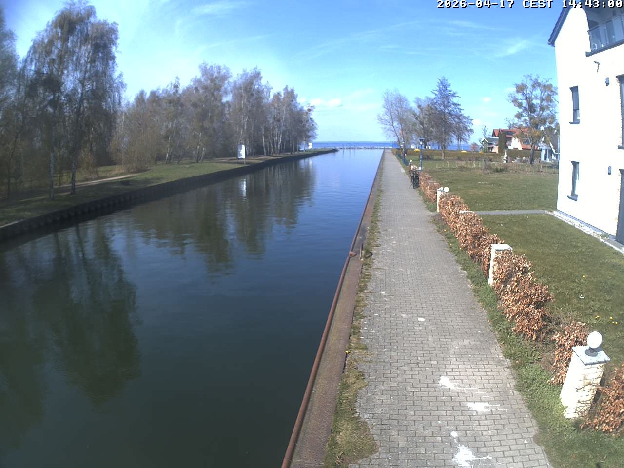 Archiv Foto Webcam Hafendorf Müritz: Kanal vom Claassee zur Müritz
