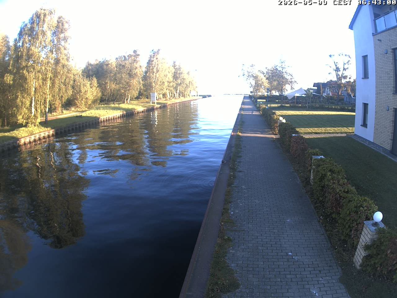 Archiv Foto Webcam Hafendorf Müritz: Kanal vom Claassee zur Müritz