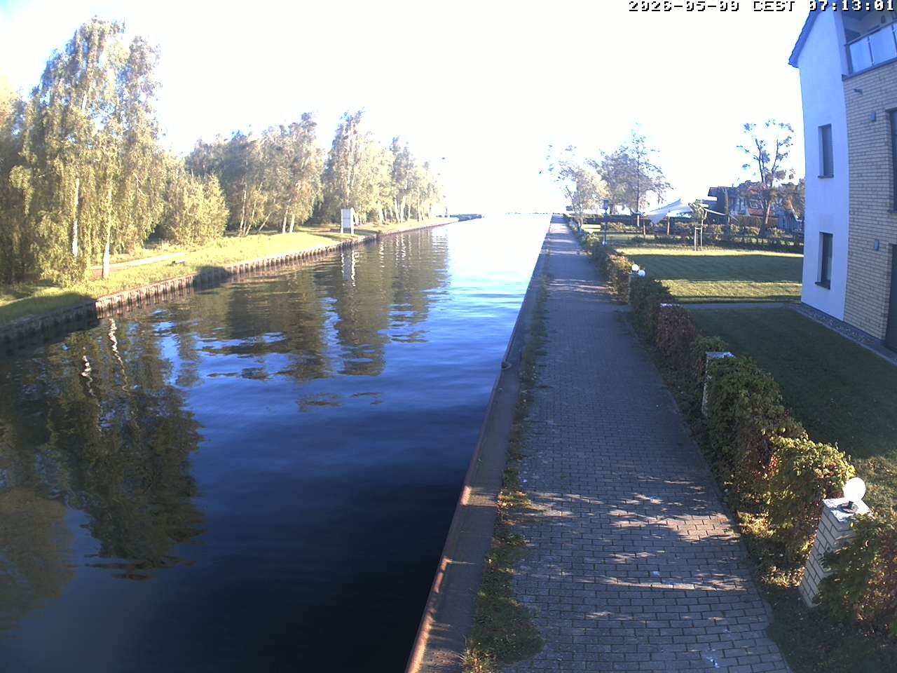 Archiv Foto Webcam Hafendorf Müritz: Kanal vom Claassee zur Müritz