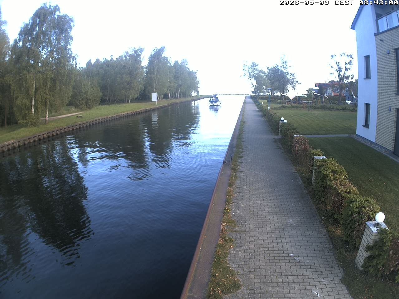 Archiv Foto Webcam Hafendorf Müritz: Kanal vom Claassee zur Müritz