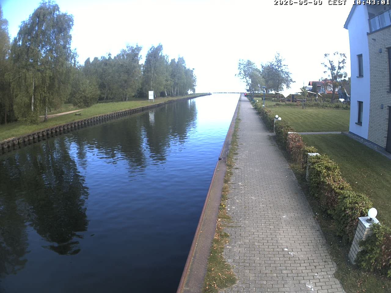Archiv Foto Webcam Hafendorf Müritz: Kanal vom Claassee zur Müritz