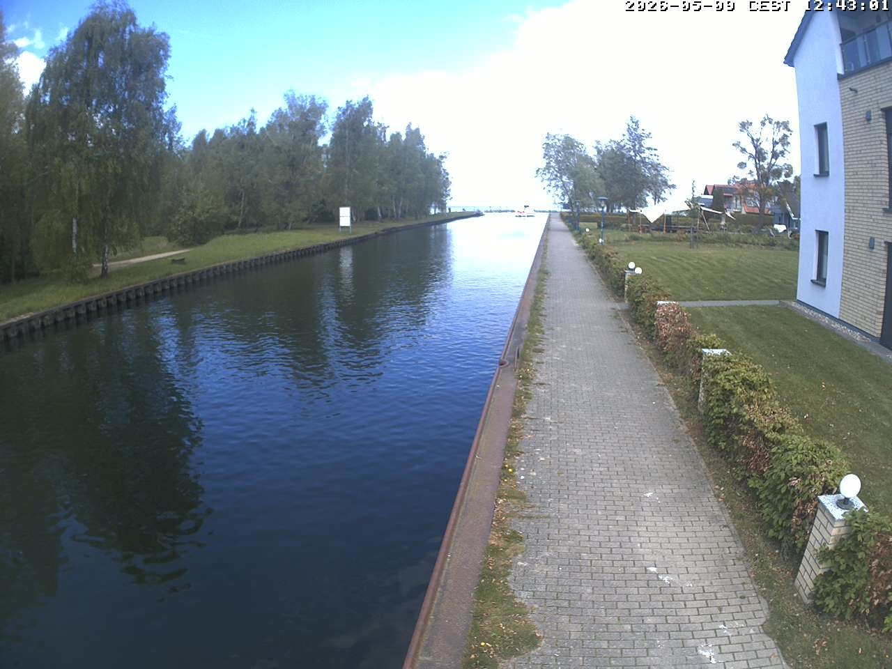 Archiv Foto Webcam Hafendorf Müritz: Kanal vom Claassee zur Müritz
