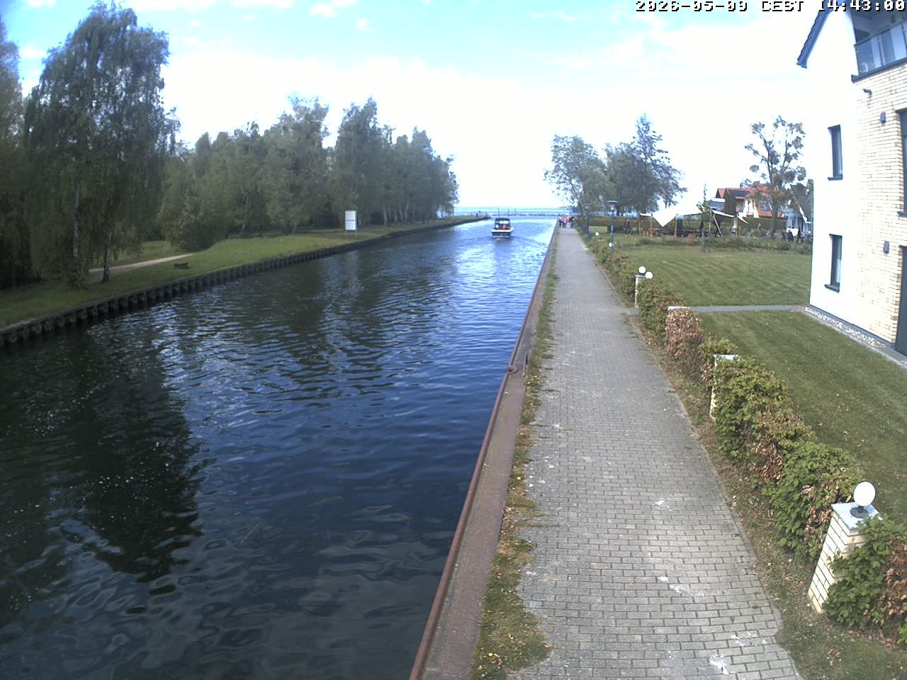 Archiv Foto Webcam Hafendorf Müritz: Kanal vom Claassee zur Müritz