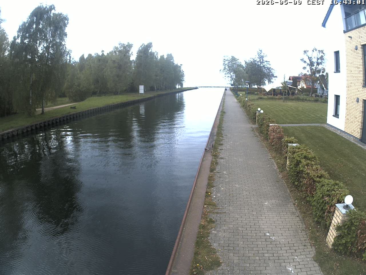 Archiv Foto Webcam Hafendorf Müritz: Kanal vom Claassee zur Müritz
