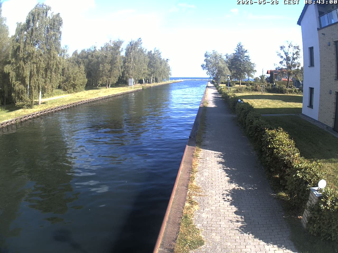Archived image Webcam Canal Müritz - Claassee