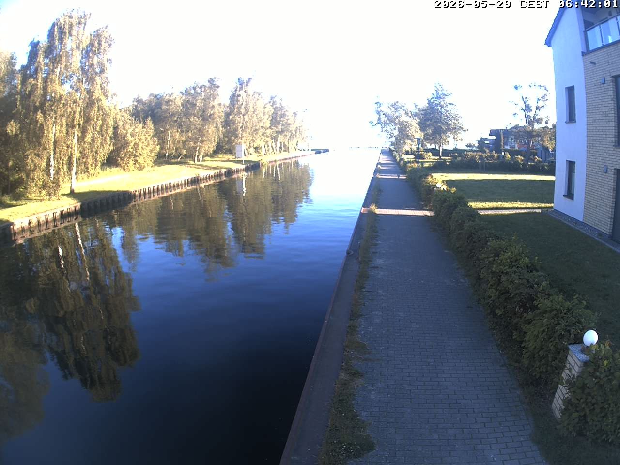 Archiv Foto Webcam Hafendorf Müritz: Kanal vom Claassee zur Müritz