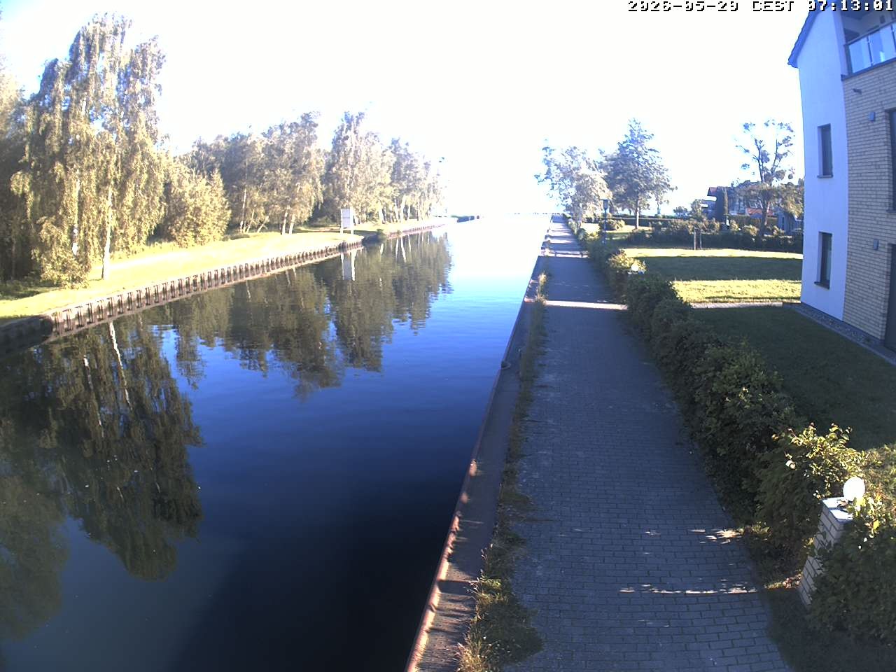 Archiv Foto Webcam Hafendorf Müritz: Kanal vom Claassee zur Müritz