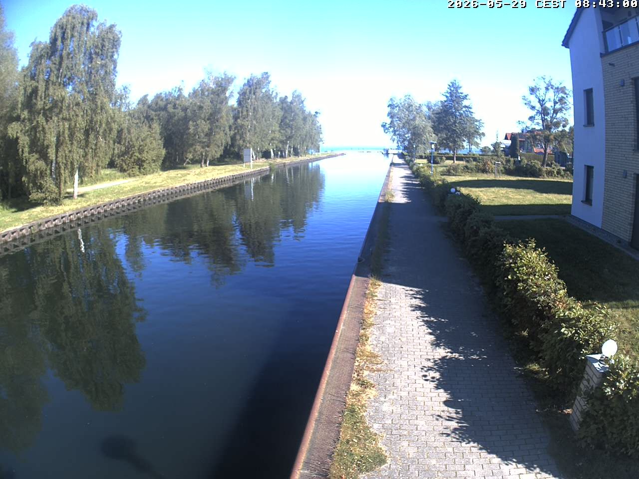 Archiv Foto Webcam Hafendorf Müritz: Kanal vom Claassee zur Müritz