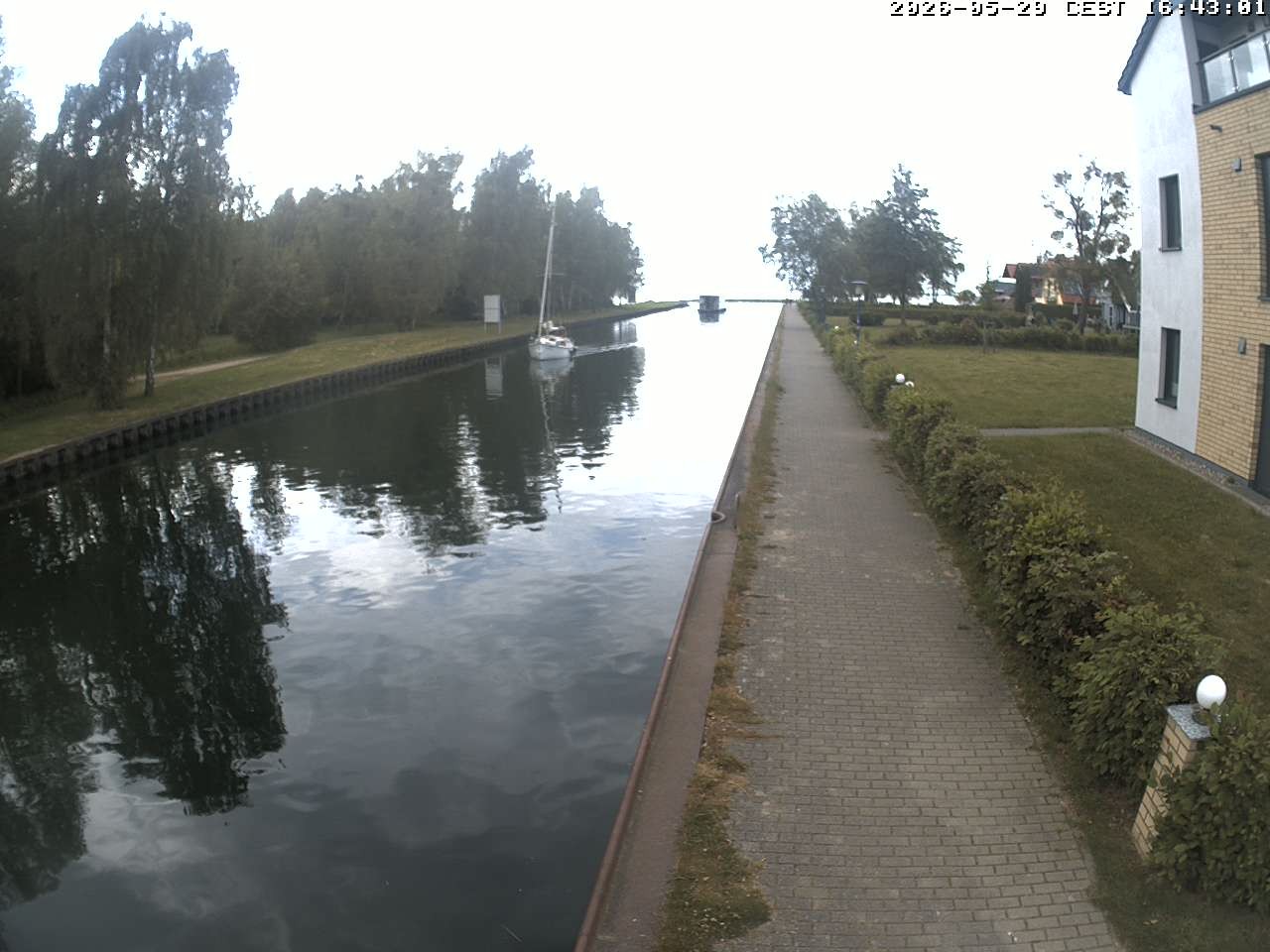 Archiv Foto Webcam Hafendorf Müritz: Kanal vom Claassee zur Müritz
