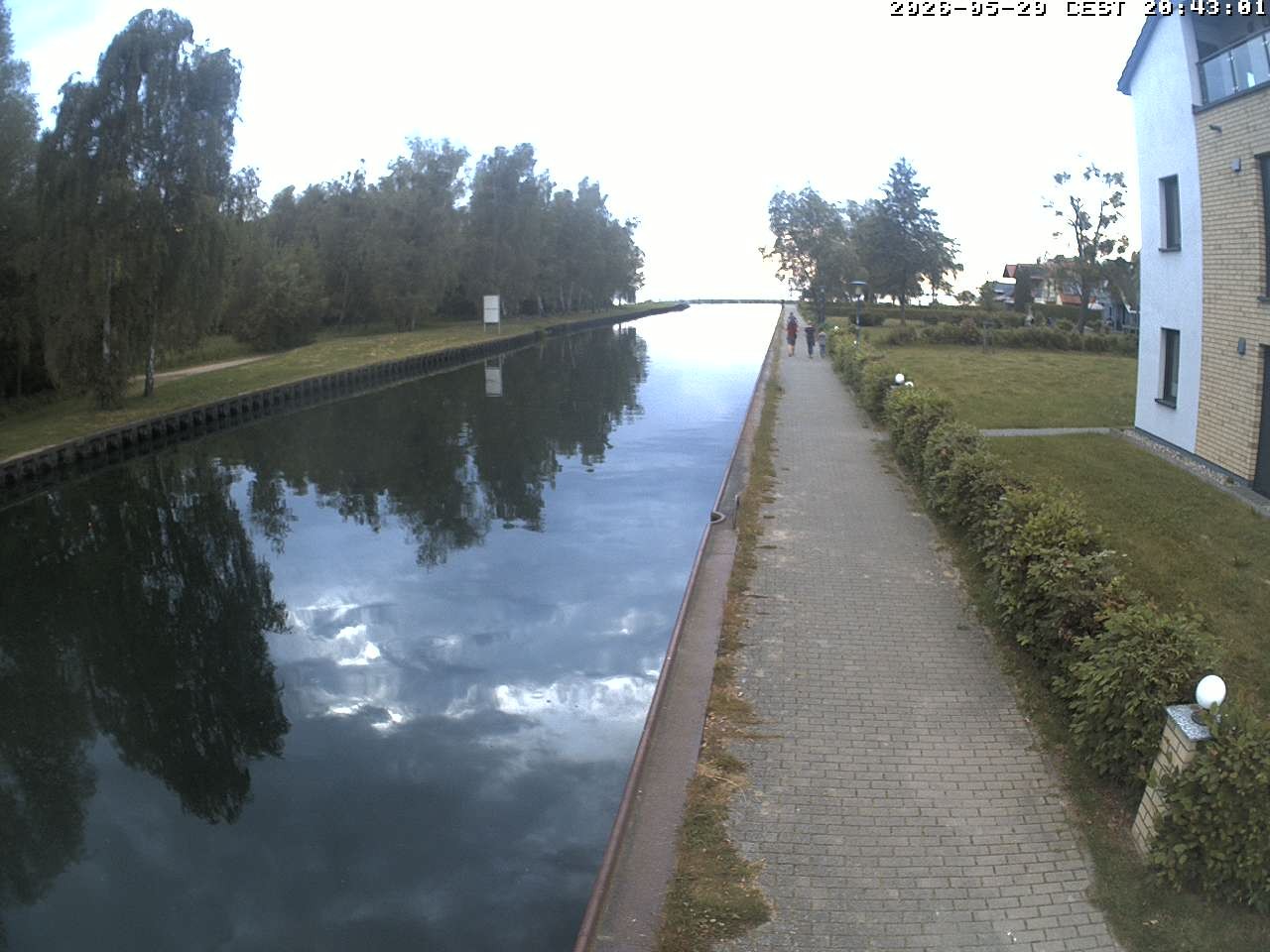 Archiv Foto Webcam Hafendorf Müritz: Kanal vom Claassee zur Müritz