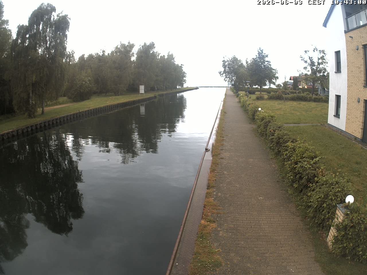 Archiv Foto Webcam Hafendorf Müritz: Kanal vom Claassee zur Müritz