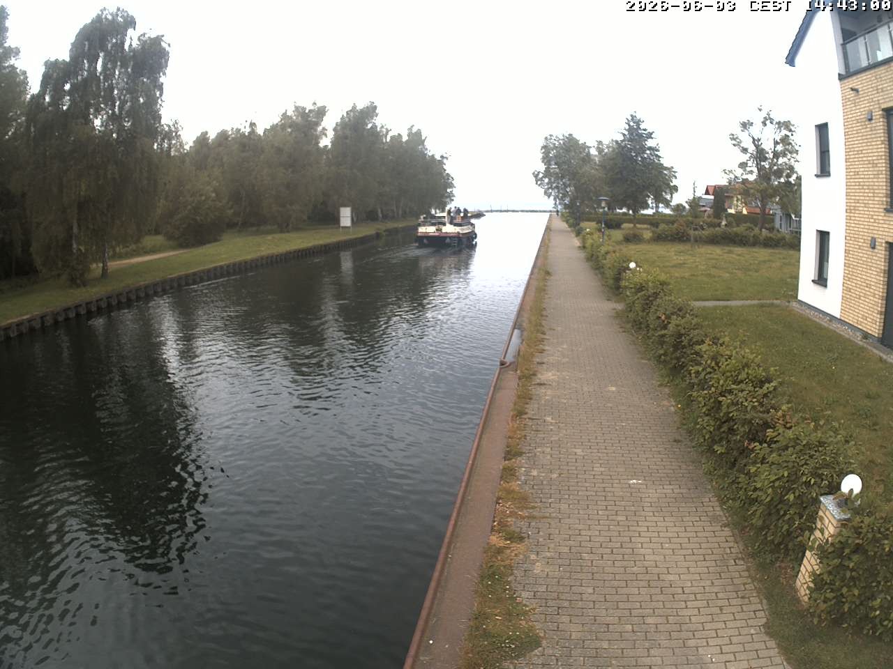 Archiv Foto Webcam Hafendorf Müritz: Kanal vom Claassee zur Müritz
