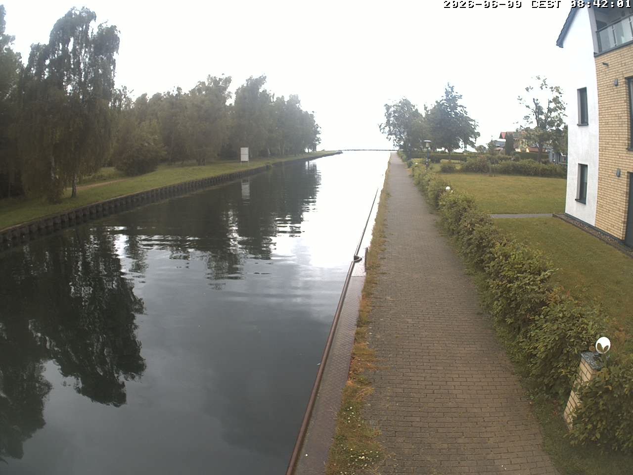 Archiv Foto Webcam Hafendorf Müritz: Kanal vom Claassee zur Müritz