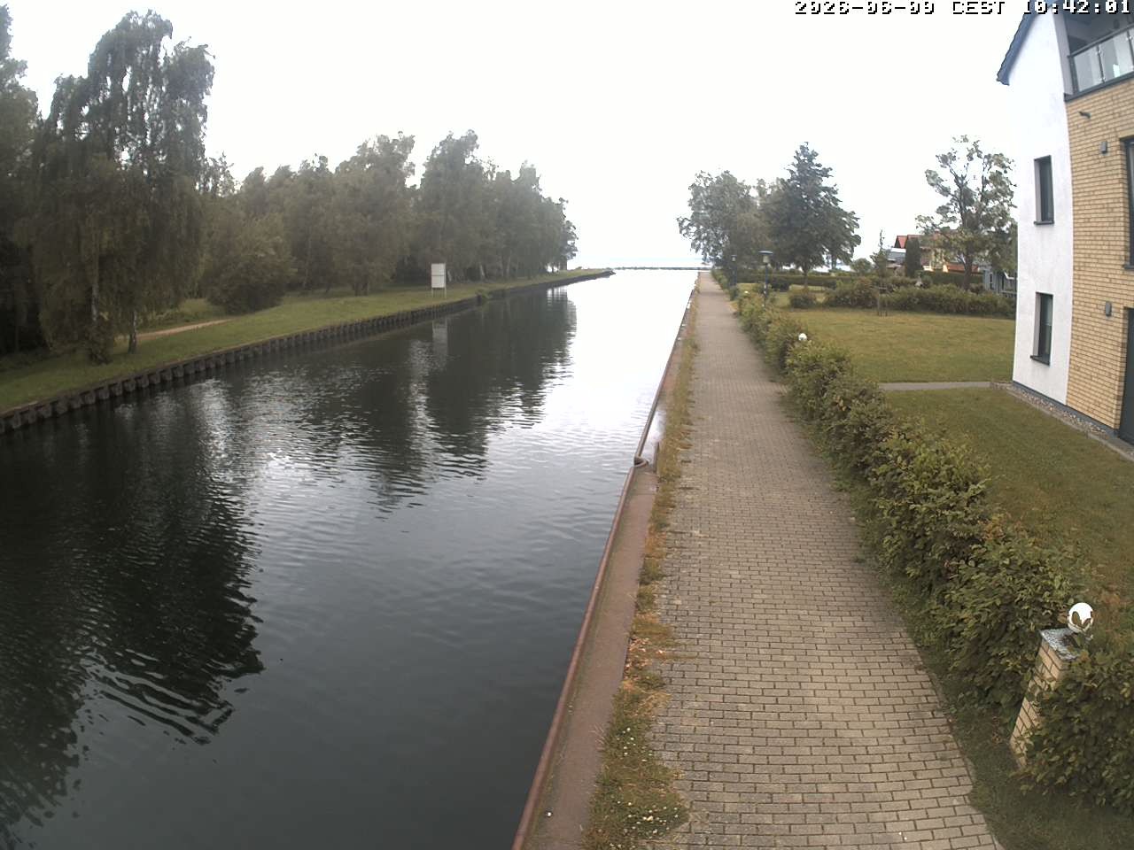 Archiv Foto Webcam Hafendorf Müritz: Kanal vom Claassee zur Müritz