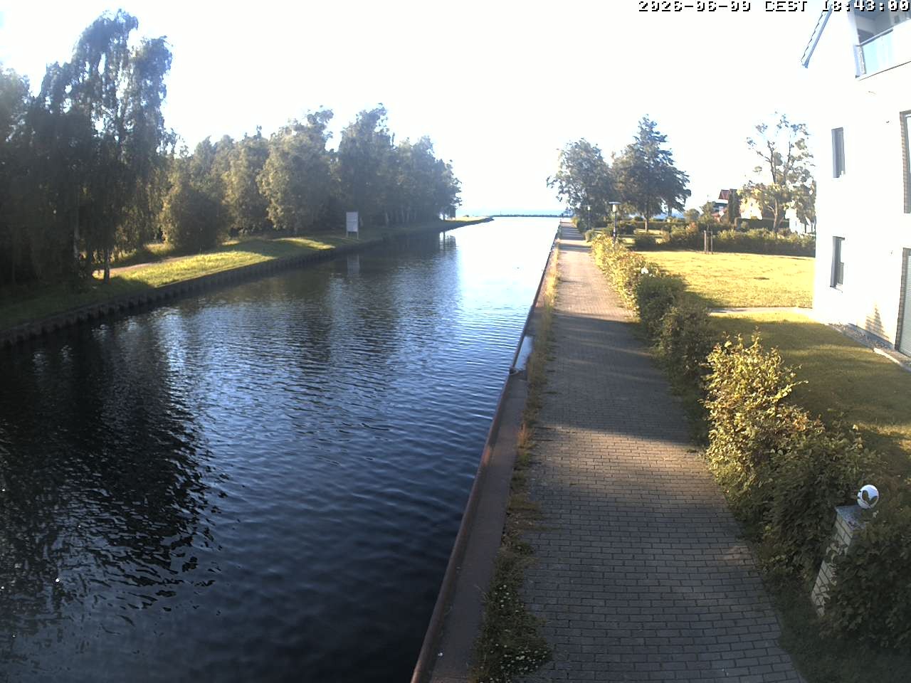 Archiv Foto Webcam Hafendorf Müritz: Kanal vom Claassee zur Müritz