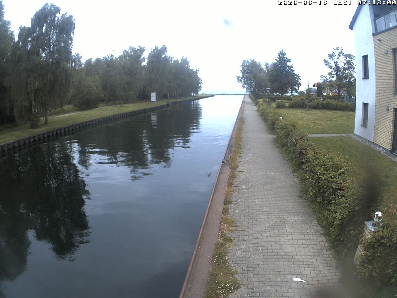 Archiv Foto Webcam Hafendorf Müritz: Kanal vom Claassee zur Müritz