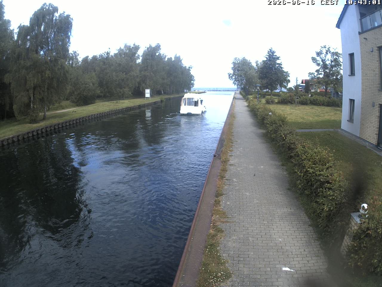 Archiv Foto Webcam Hafendorf Müritz: Kanal vom Claassee zur Müritz