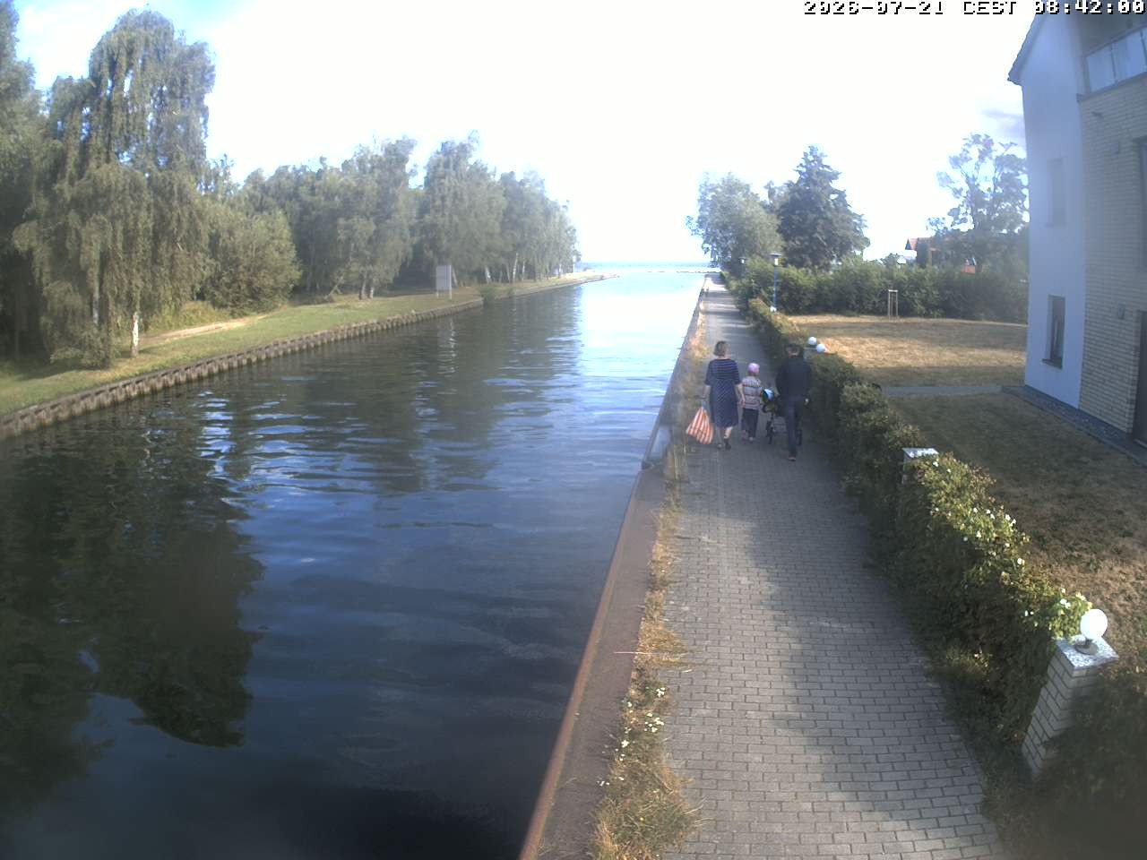 Archiv Foto Webcam Hafendorf Müritz: Kanal vom Claassee zur Müritz