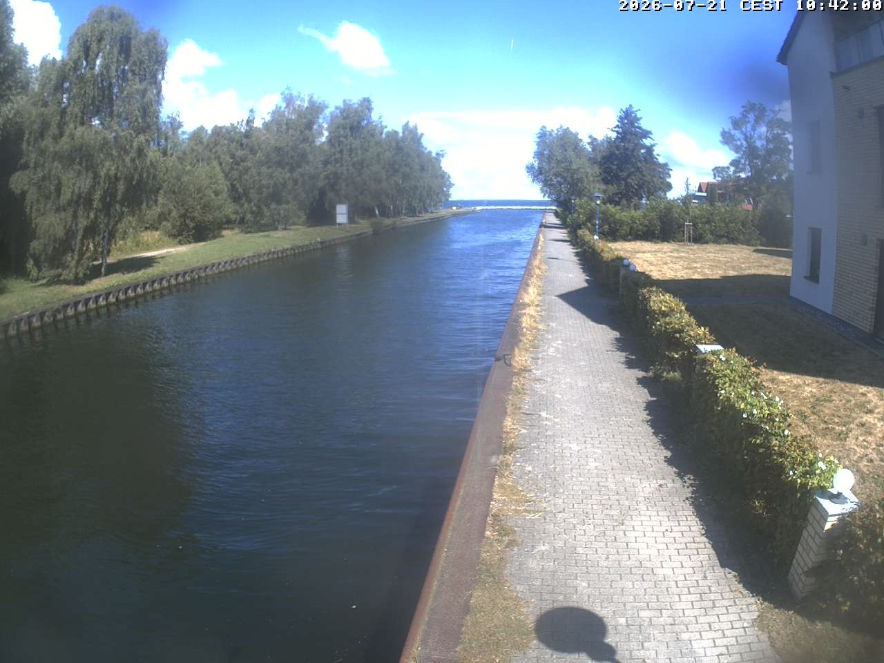 Archiv Foto Webcam Hafendorf Müritz: Kanal vom Claassee zur Müritz