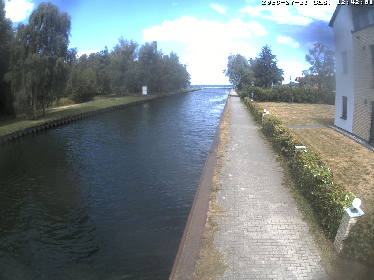 Archiv Foto Webcam Hafendorf Müritz: Kanal vom Claassee zur Müritz
