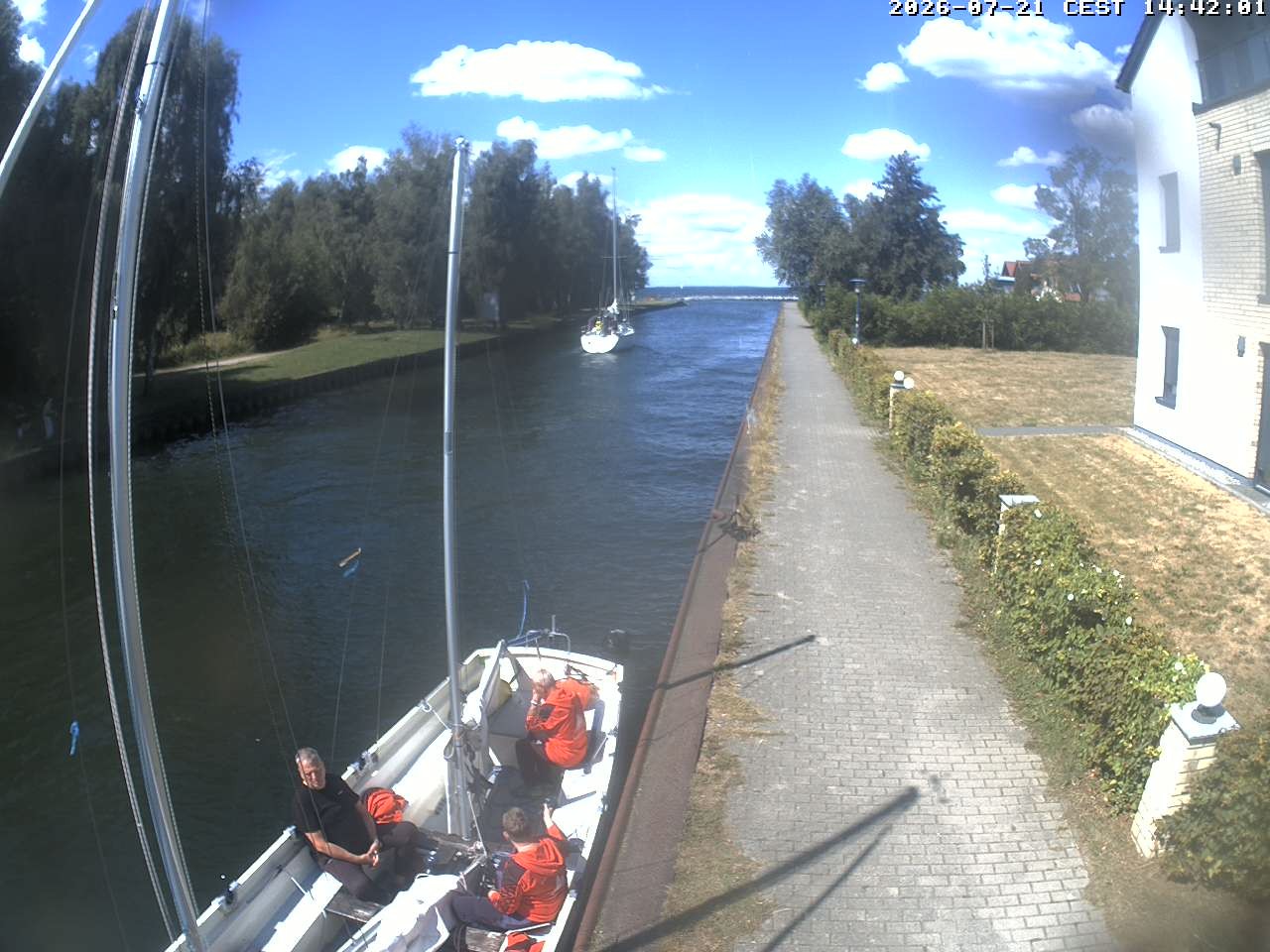 Archiv Foto Webcam Hafendorf Müritz: Kanal vom Claassee zur Müritz