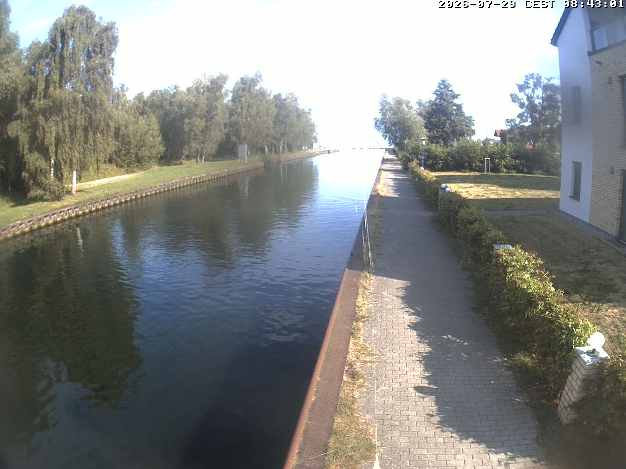 Archiv Foto Webcam Hafendorf Müritz: Kanal vom Claassee zur Müritz