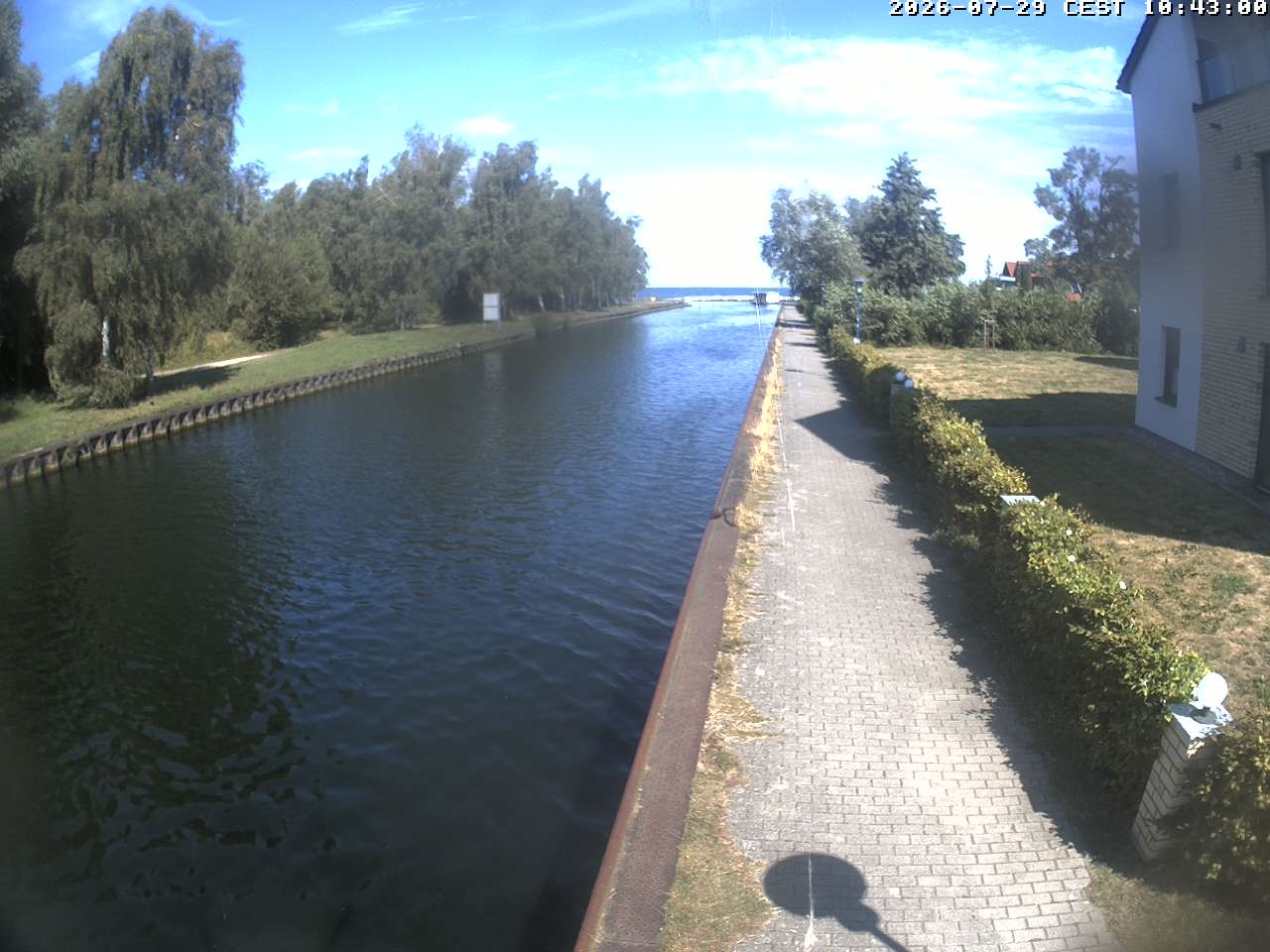 Archiv Foto Webcam Hafendorf Müritz: Kanal vom Claassee zur Müritz