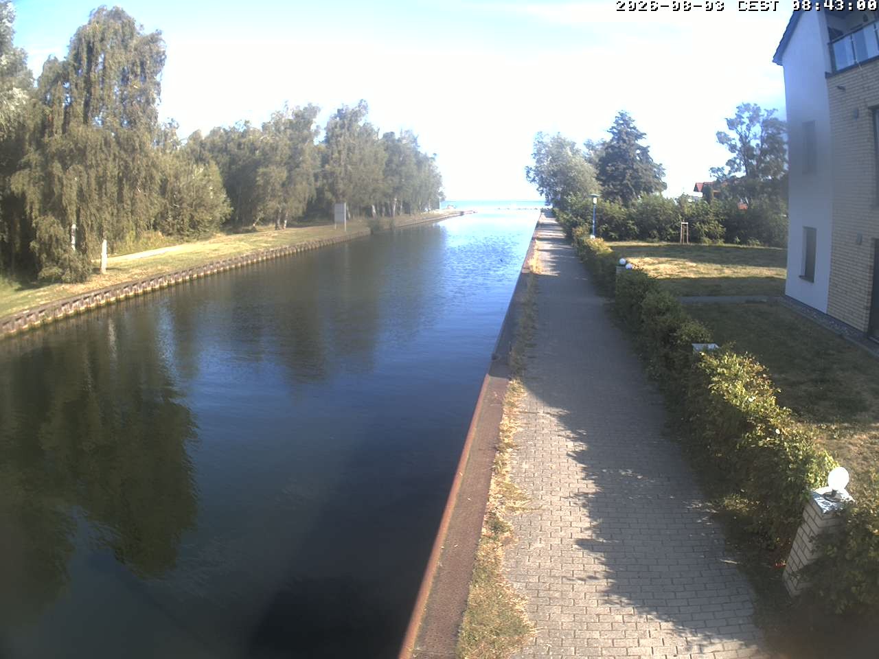 Archiv Foto Webcam Hafendorf Müritz: Kanal vom Claassee zur Müritz