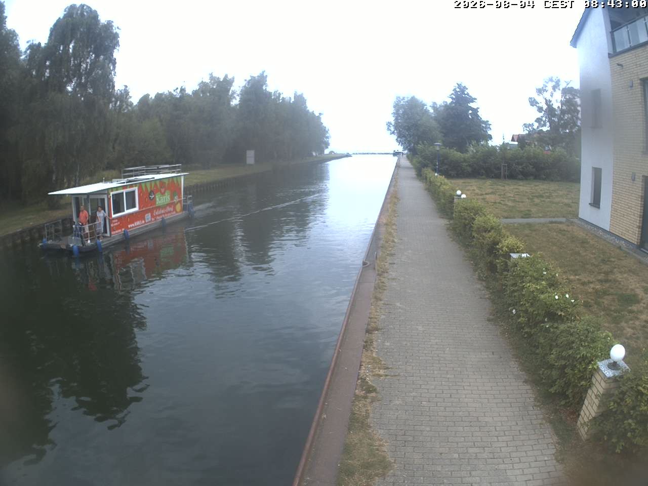 Archiv Foto Webcam Hafendorf Müritz: Kanal vom Claassee zur Müritz