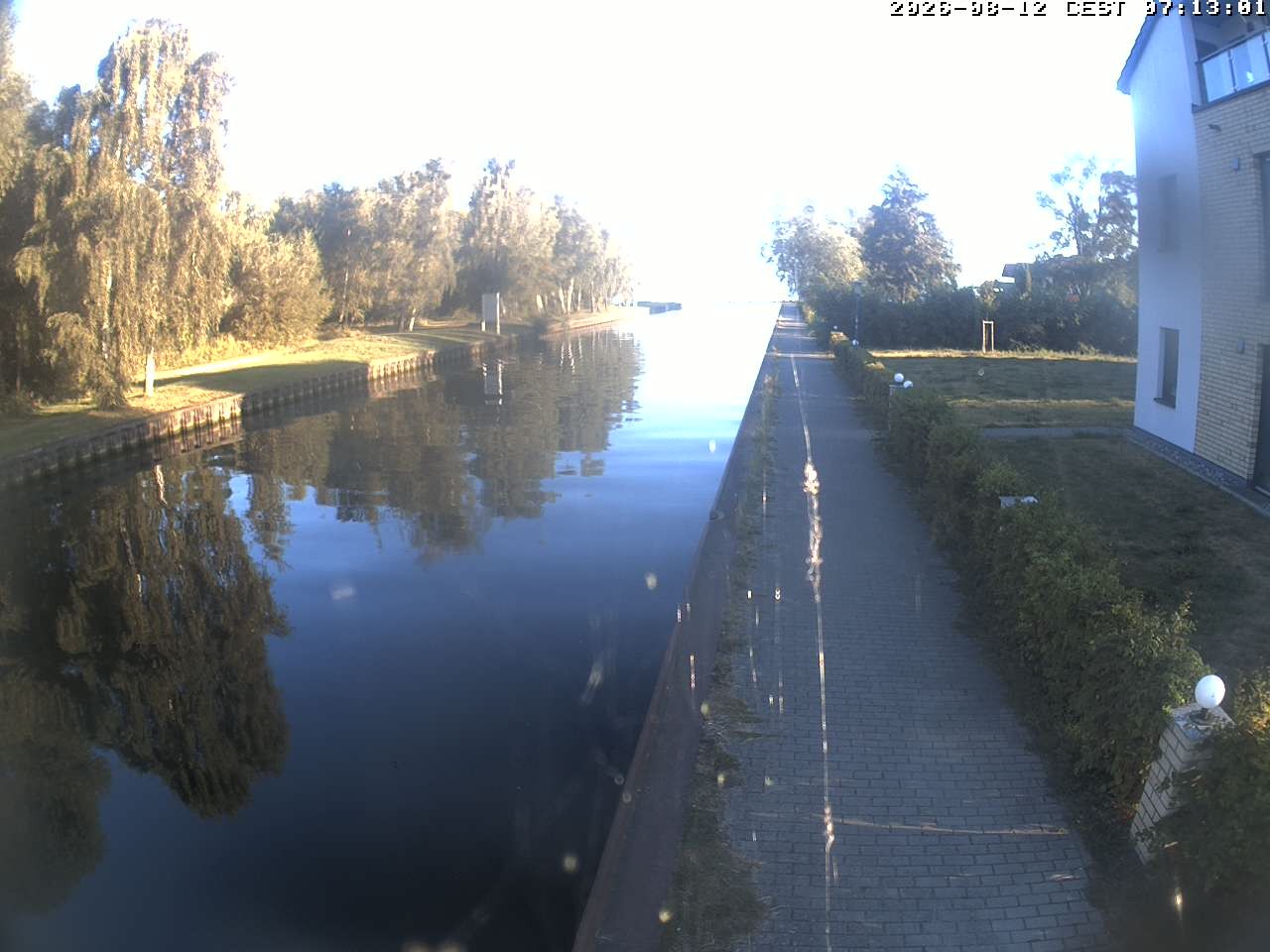Archiv Foto Webcam Hafendorf Müritz: Kanal vom Claassee zur Müritz