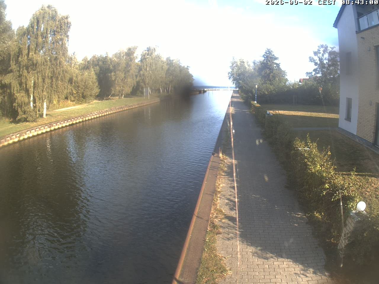Archiv Foto Webcam Hafendorf Müritz: Kanal vom Claassee zur Müritz