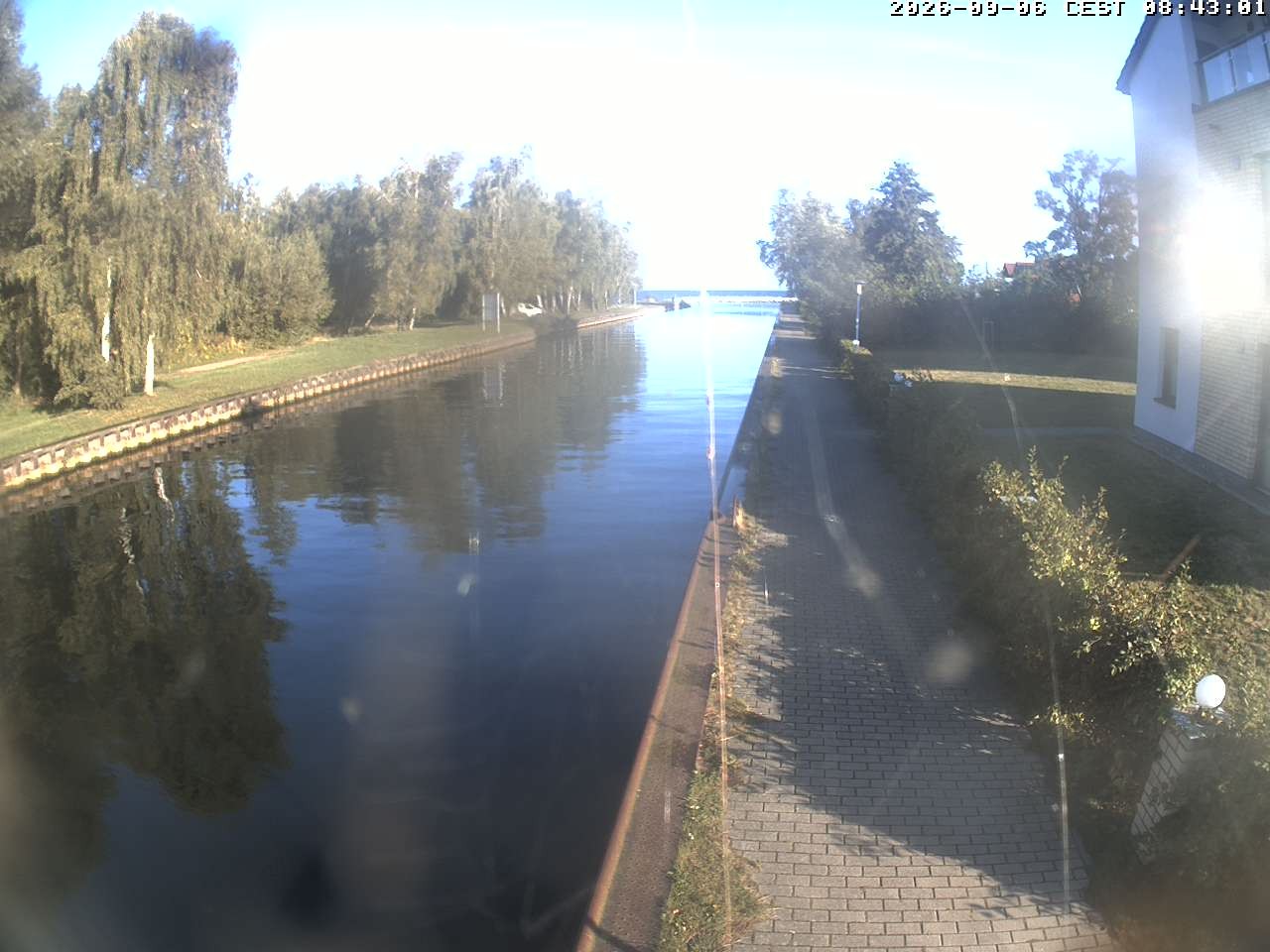 Archiv Foto Webcam Hafendorf Müritz: Kanal vom Claassee zur Müritz