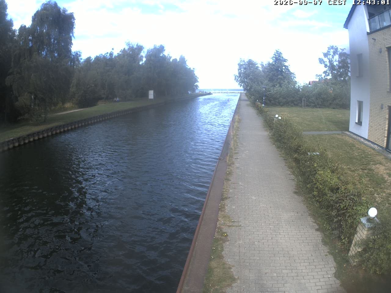 Archiv Foto Webcam Hafendorf Müritz: Kanal vom Claassee zur Müritz