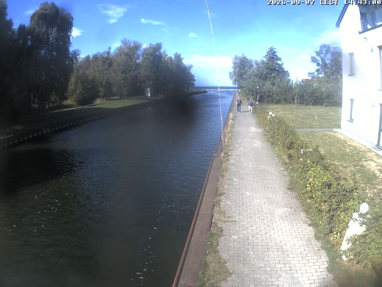 Archiv Foto Webcam Hafendorf Müritz: Kanal vom Claassee zur Müritz