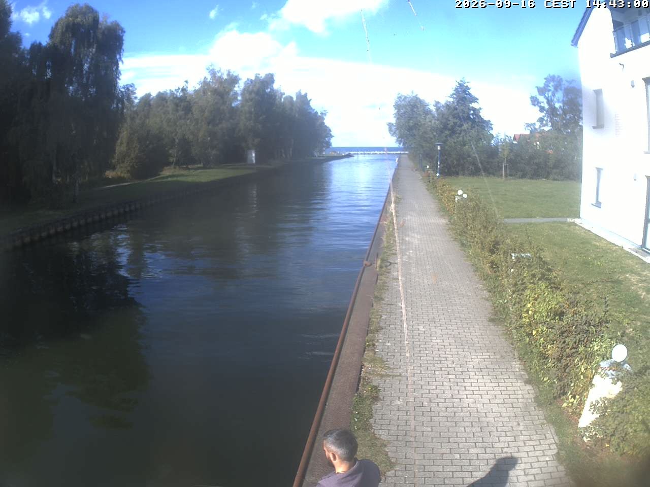 Archiv Foto Webcam Hafendorf Müritz: Kanal vom Claassee zur Müritz