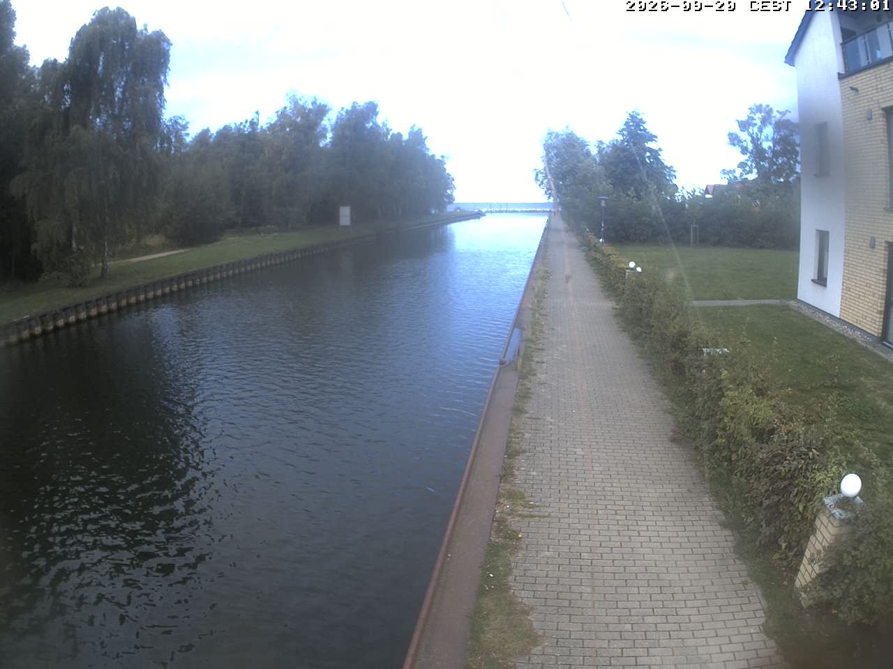 Archiv Foto Webcam Hafendorf Müritz: Kanal vom Claassee zur Müritz