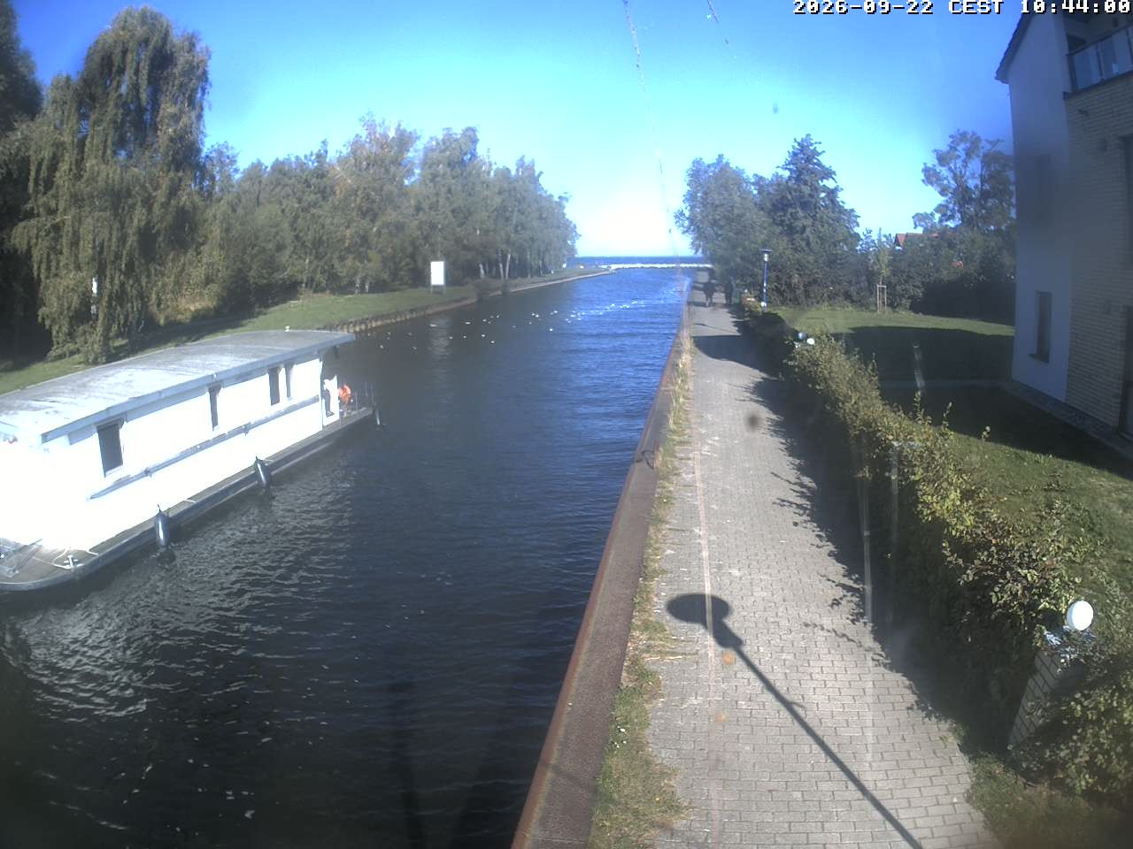 Archiv Foto Webcam Hafendorf Müritz: Kanal vom Claassee zur Müritz