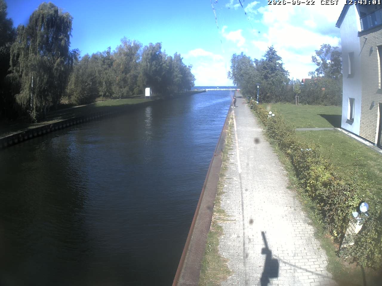 Archiv Foto Webcam Hafendorf Müritz: Kanal vom Claassee zur Müritz