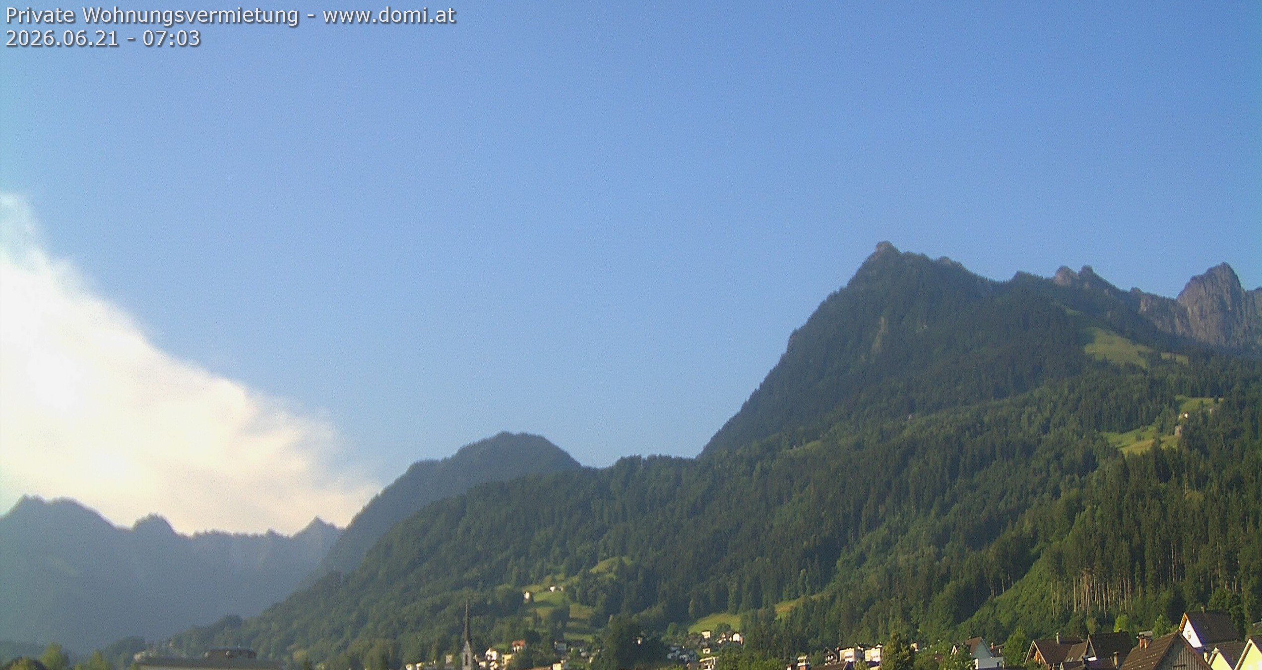 Archiv Foto Webcam Ausblick von Frastanz aus auf die Bazora in Gurtis