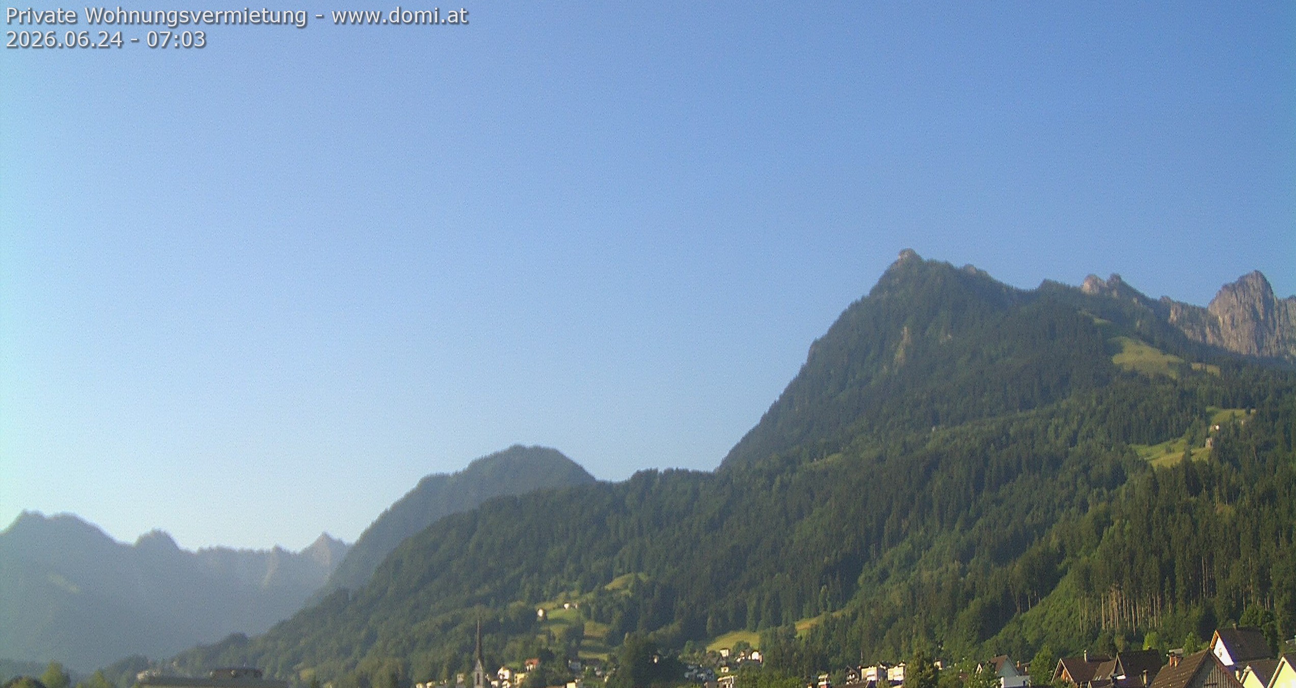 Archived image Webcam View of the Bazora in Gurtis from Frastanz