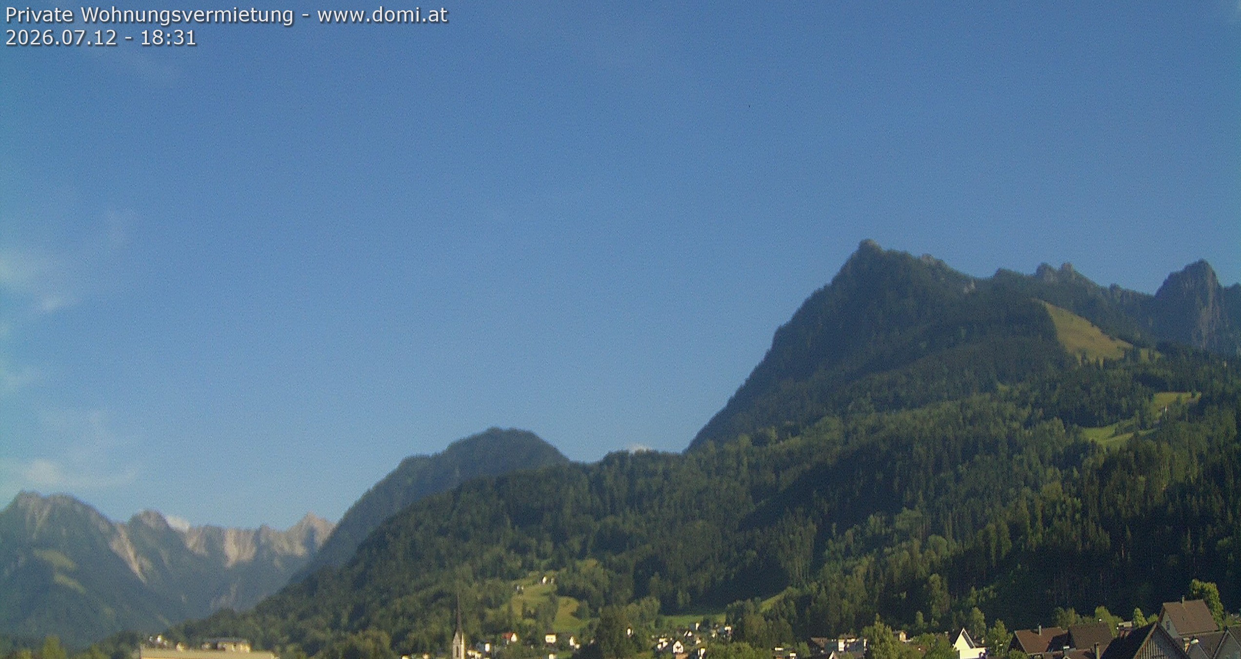 Archiv Foto Webcam Ausblick von Frastanz aus auf die Bazora in Gurtis