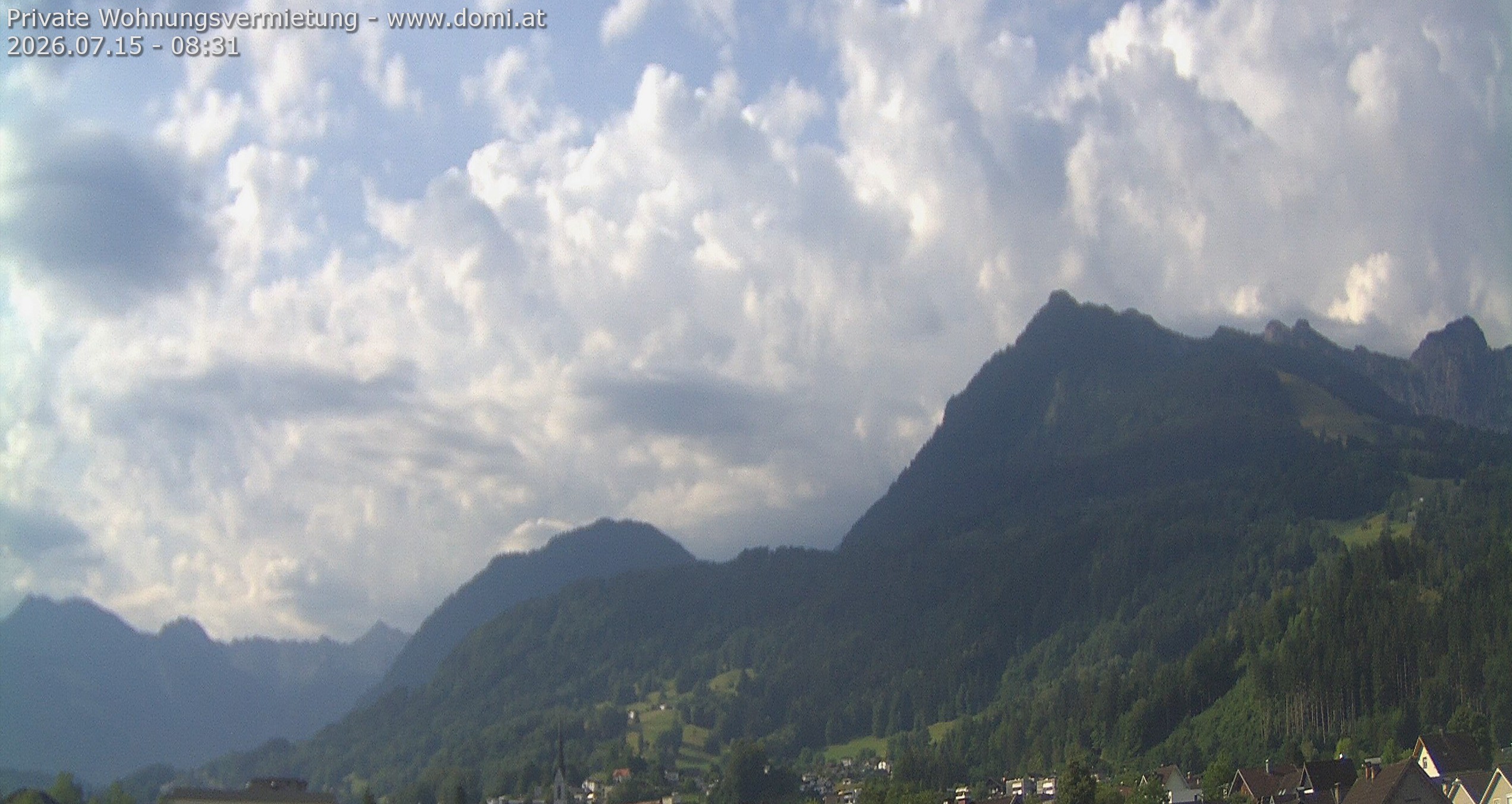 Archived image Webcam View of the Bazora in Gurtis from Frastanz