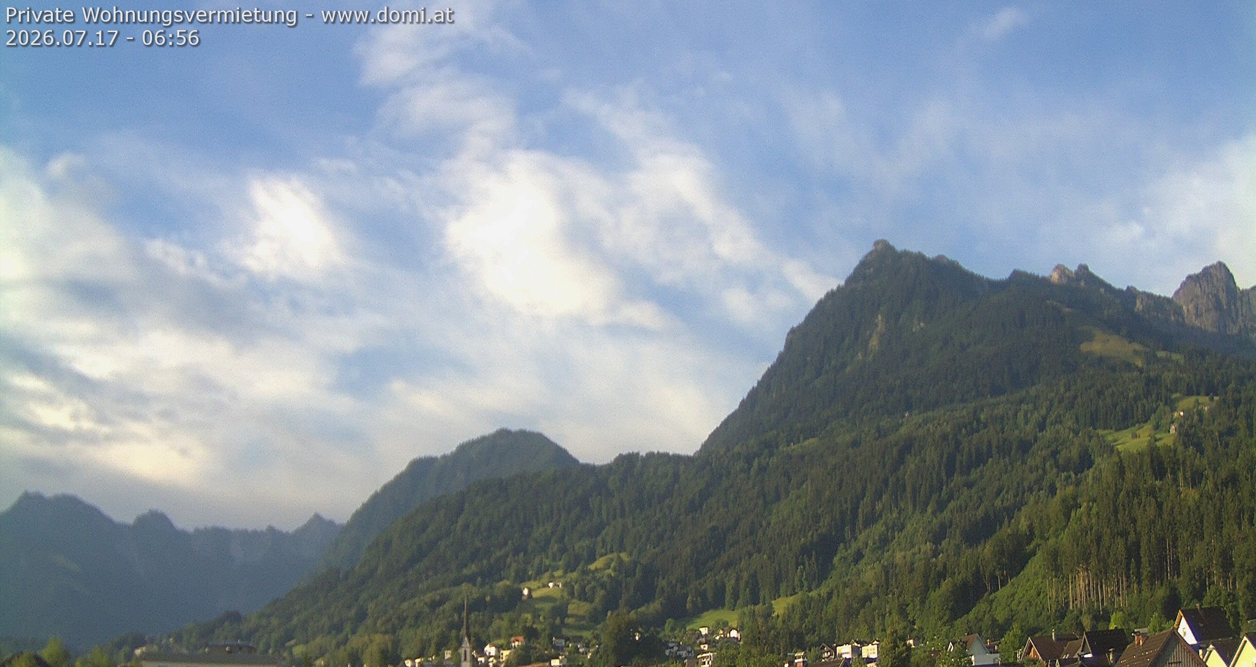 Archiv Foto Webcam Ausblick von Frastanz aus auf die Bazora in Gurtis