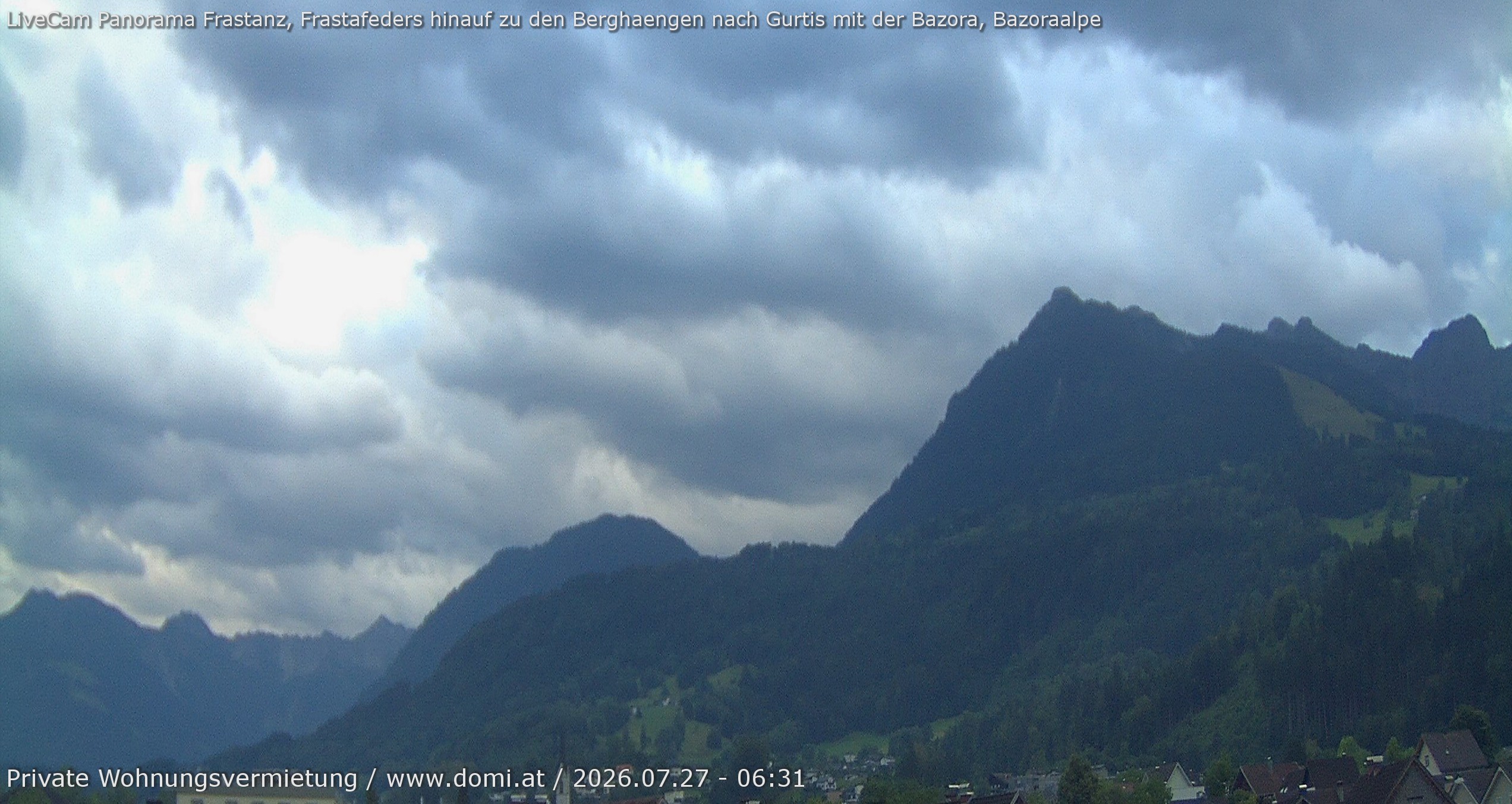 Archived image Webcam View of the Bazora in Gurtis from Frastanz